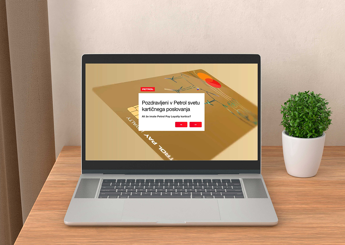Petrol Pay portal — desktop mockup